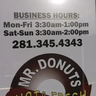 Store hours and phone #