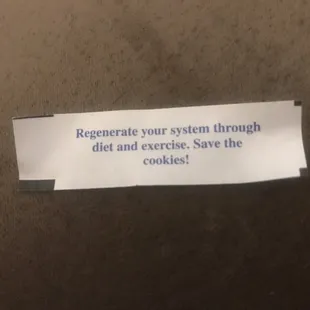 My fortune...