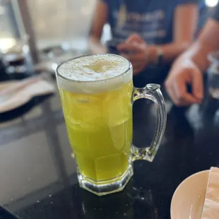 Green Apple Green Tea (the drinks are all this HUGE size)