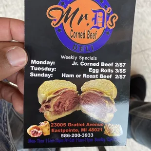 a hand holding a menu