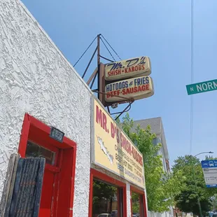 the front of the restaurant