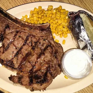 Bone-in ribeye dinner special