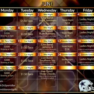 Check Out Upcoming June 2021 events! We're Back!!