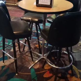 a table and chairs