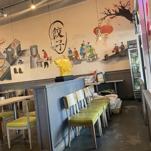 More food on the ground &amp; dining room used as storage