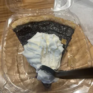 Purple yam pie with whipped cream