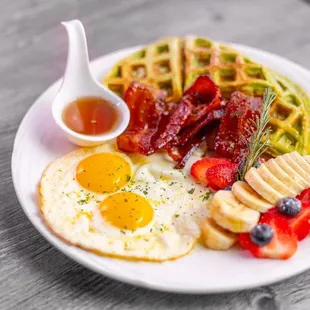 waffles, food