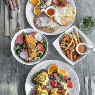 pancakes, food