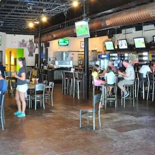 people sitting at tables