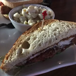 Great BLT but horribly loud music and 1/2 the menu they were out of