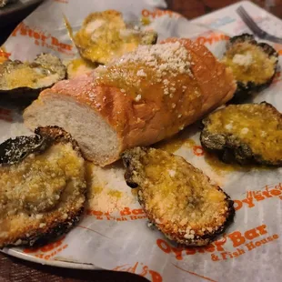 a plate of fried oysters