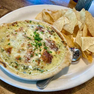 Crawfish, Spinach and Artichoke Dip Appetizer.