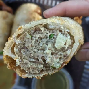 Cross-section of my jumbo pork egg roll