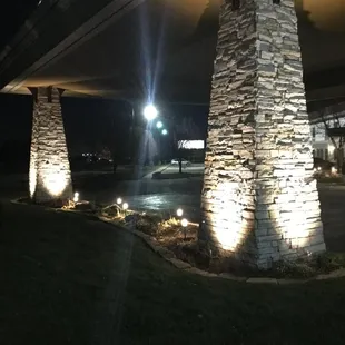 Landscape lighting installed by Mr. Electric for one of our local hotels.