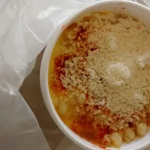 delicious fresh corn with the works.