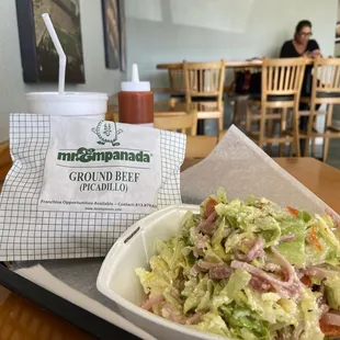 The Combo#5- an empanada and salad of your choice| Mr. Empanada | Dec 3, 2021| South Tampa FL