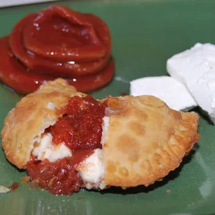 a close up of a plate of food