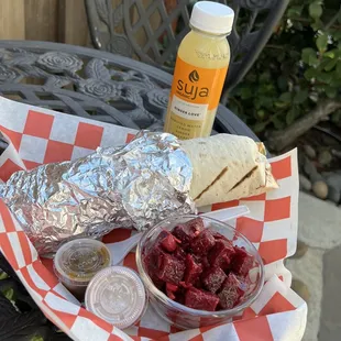 Kefta Kabab wrap!  The beet salad is absolutely delicious as well!!!