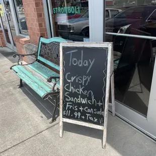 a sign outside of a restaurant