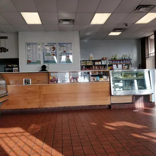 the inside of a restaurant