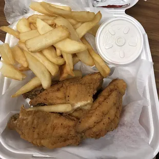 White bass with steak fries