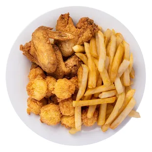 fried chicken and french fries