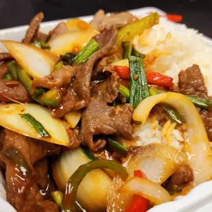 Mongolian beef w/ rice