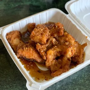 Spicy garlic fish filet