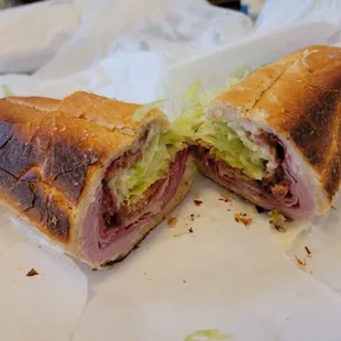 New Fat Boy SUB all the way (ham, corned beef, bacon, muenster cheese)
