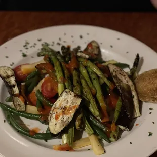 Vegan dinner made special by the chef