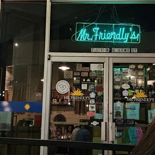 Entrance to Mr. Friendly&apos;s