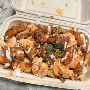 Buff Chicken with added Shrimp