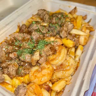 Honey Garlic Shrimp and Steak