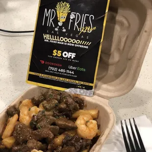 Honey Garlic Shrimp &amp; Steak Fries