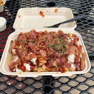 Bacon grilled chicken ranch cheese fries