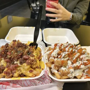 Grilled chicken, bacon &amp; parmesan Jr Plate and fried chicken buffalo ranch Jr Plate.