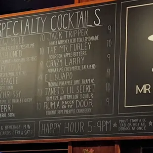 the menu