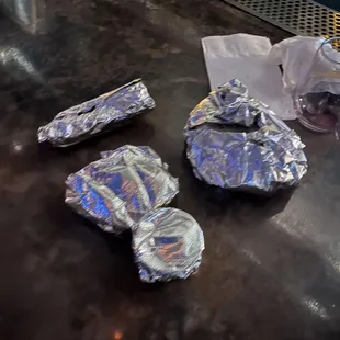 Foil for togo food.