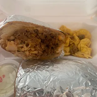 Tripleta= chicken, beef and pork