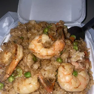 Shrimp fried rice (Yakimeshi)
