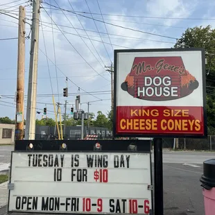Outside signage