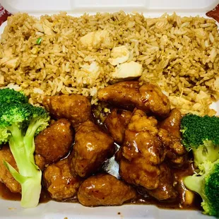 L18. Orange Chicken Dinner Special