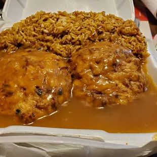 Pork Egg Foo Young lunch special