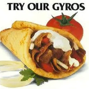 an advertisement for a gyros