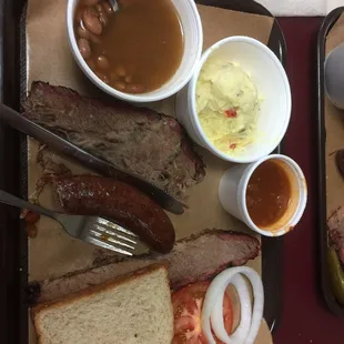 Brisket and Sausage plate