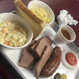 Lean brisket with no smoke ring. About 20.00 for this plate. Double brisket (oven taste)
