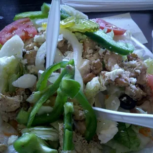 Greek Salad with grilled chicken
