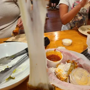 Mozzarella sticks sooooo cheesy !!