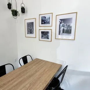 Beautiful pictures and clean tables.