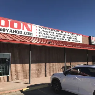 Store front off Fred Wilson just past GI Supply / before Dyer.